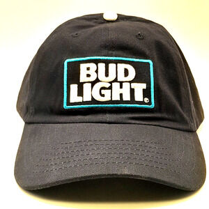 Bud Light Hat Snapback Cap White Adjustable Snap Embroidered Beer Logo